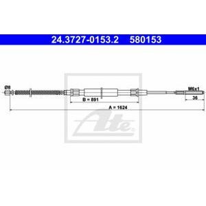 жило за ръчна спирачка ATE 24.3727-0153.2 
