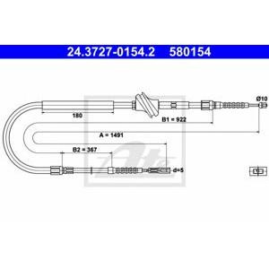 жило за ръчна спирачка ATE 24.3727-0154.2 