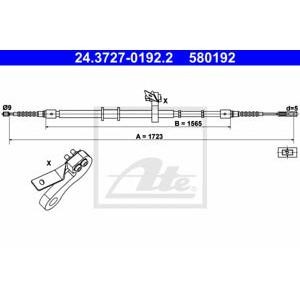 жило за ръчна спирачка ATE 24.3727-0192.2 