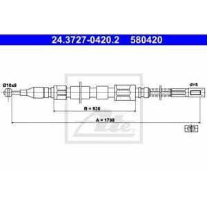 жило за ръчна спирачка ATE 24.3727-0420.2 