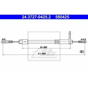 жило за ръчна спирачка ATE 24.3727-0425.2 