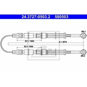 жило за ръчна спирачка ATE 24.3727-0503.2 