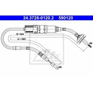въжен механизъм, задействане на съединителя ATE 24.3728-0120.2 