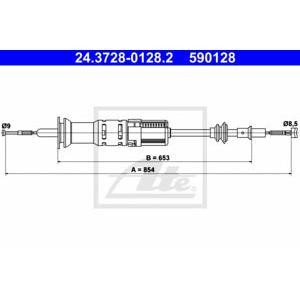 въжен механизъм, задействане на съединителя ATE 24.3728-0128.2 