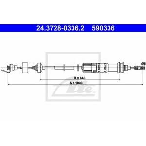 въжен механизъм, задействане на съединителя ATE 24.3728-0336.2 