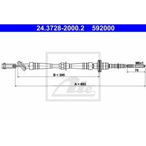 въжен механизъм, задействане на съединителя ATE 24.3728-2000.2 