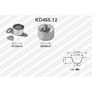 комплект ангренажен ремък SNR KD455.12