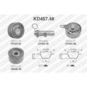комплект ангренажен ремък SNR KD457.48