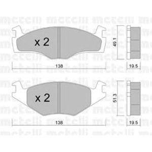накладки METELLI 22-0045-1 