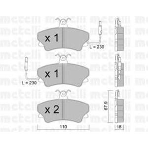 накладки METELLI 22-0069-0 