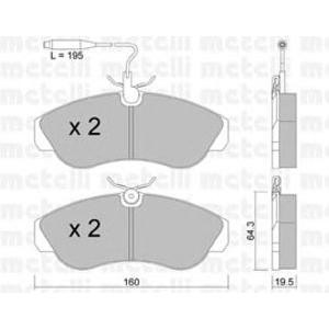 накладки METELLI 22-0155-0 