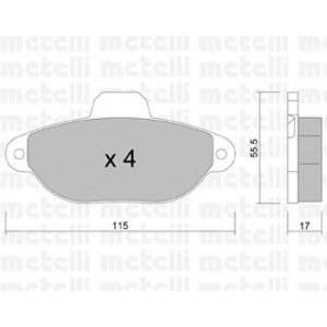 накладки METELLI 22-0159-1 