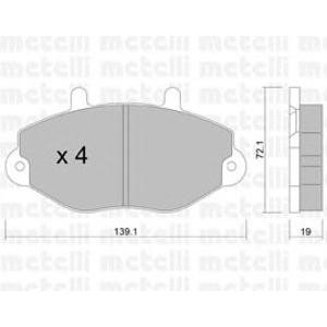 накладки METELLI 22-0195-0 
