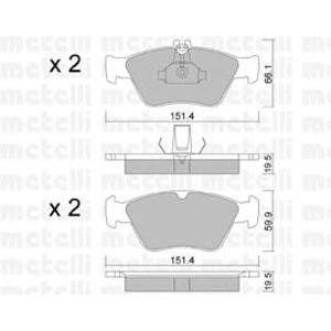 накладки METELLI 22-0219-0 