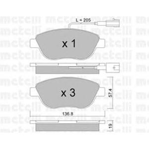 накладки METELLI 22-0322-0 