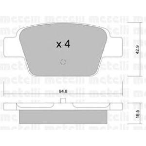 накладки METELLI 22-0323-0 