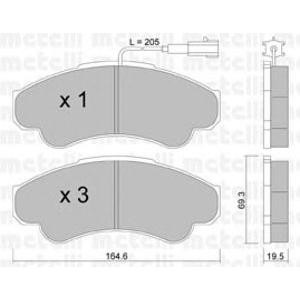 накладки METELLI 22-0326-0 