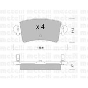 накладки METELLI 22-0546-0 