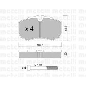 накладки METELLI 22-0604-0 