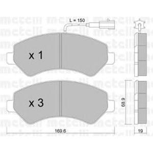 накладки METELLI 22-0709-0 