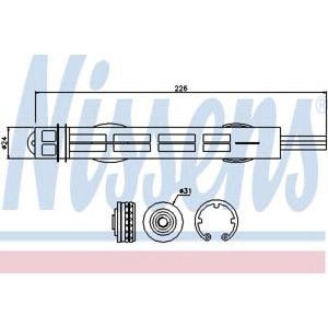 изсушител, климатизация NISSENS 95488