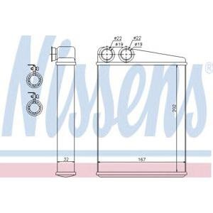 топлообменник, отопление на вътрешното пространство NISSENS 72046