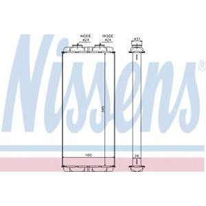топлообменник, отопление на вътрешното пространство NISSENS 72048 