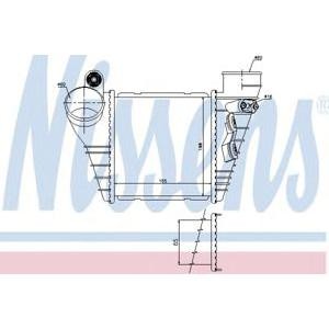 интеркулер (охладител за въздуха на турбината) NISSENS 96847