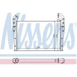 интеркулер (охладител за въздуха на турбината) NISSENS 96992 