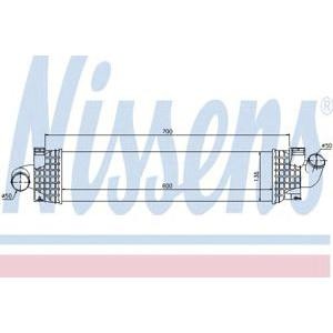 интеркулер (охладител за въздуха на турбината) NISSENS 96689 