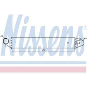 интеркулер (охладител за въздуха на турбината) NISSENS 96634 