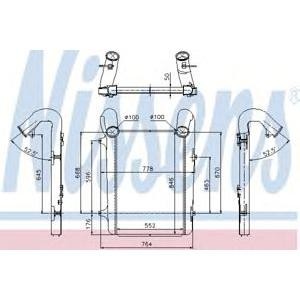 интеркулер (охладител за въздуха на турбината) NISSENS 97059 