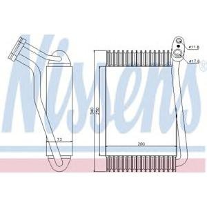 изпарител за климатик NISSENS 92143 