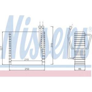 изпарител за климатик NISSENS 92232