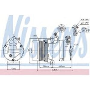 компресор за климатик NISSENS 89024 