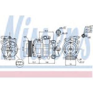компресор за климатик NISSENS 89026 