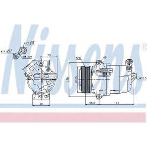 компресор за климатик NISSENS 89038 