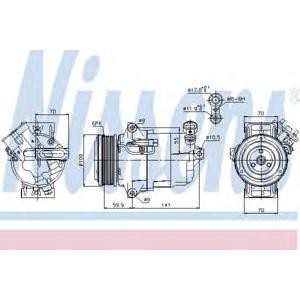 компресор за климатик NISSENS 89041