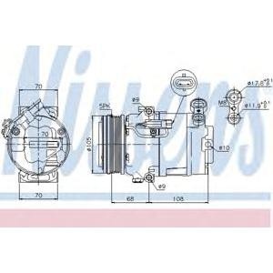 компресор за климатик NISSENS 89050