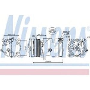 компресор за климатик NISSENS 89058