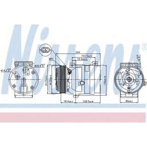 компресор за климатик NISSENS 89063 
