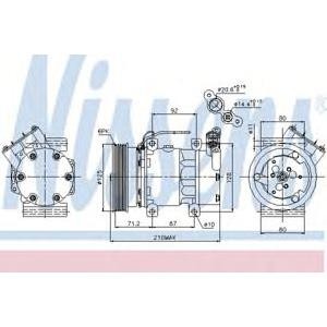 компресор за климатик NISSENS 89064