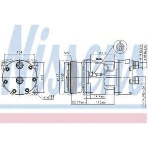 компресор, климатизация NISSENS 89123 