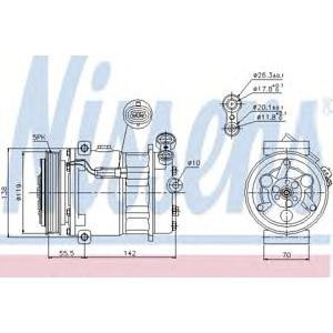компресор, климатизация NISSENS 89157 