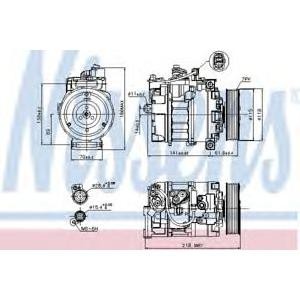 компресор, климатизация NISSENS 89210