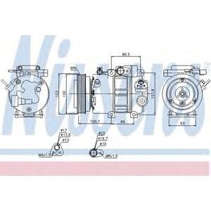 компресор, климатизация NISSENS 89278 