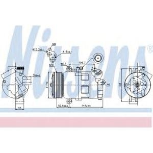 компресор, климатизация NISSENS 89307 