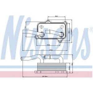 маслен радиатор, двигателно масло NISSENS 90599