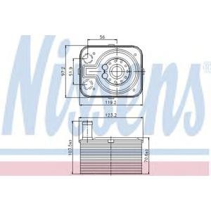 маслен радиатор, двигателно масло NISSENS 90655