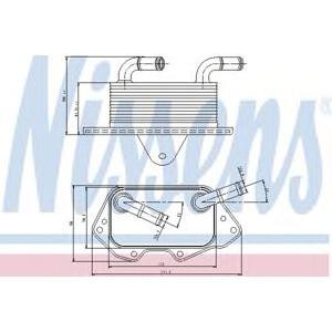 маслен радиатор, двигателно масло NISSENS 90662 